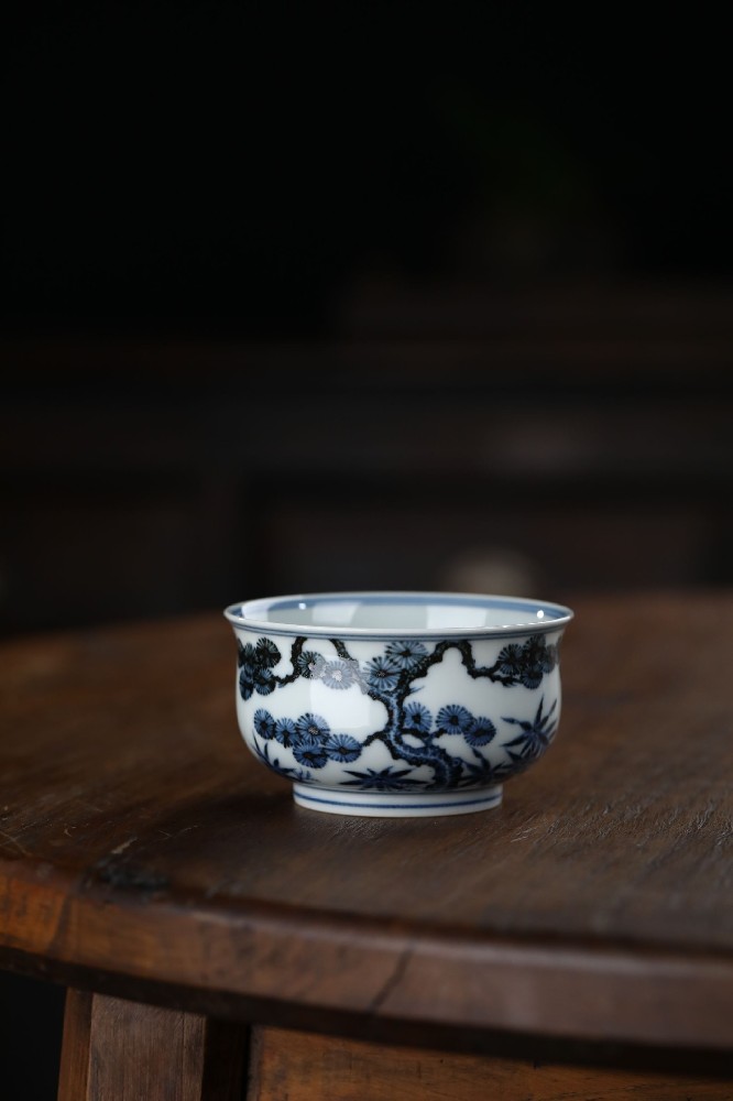 布一窑柴窑松竹梅炉式杯