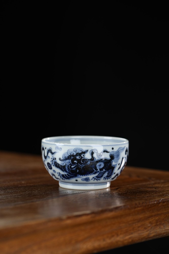 布一窑柴窑狮子滚绣球大禅定杯