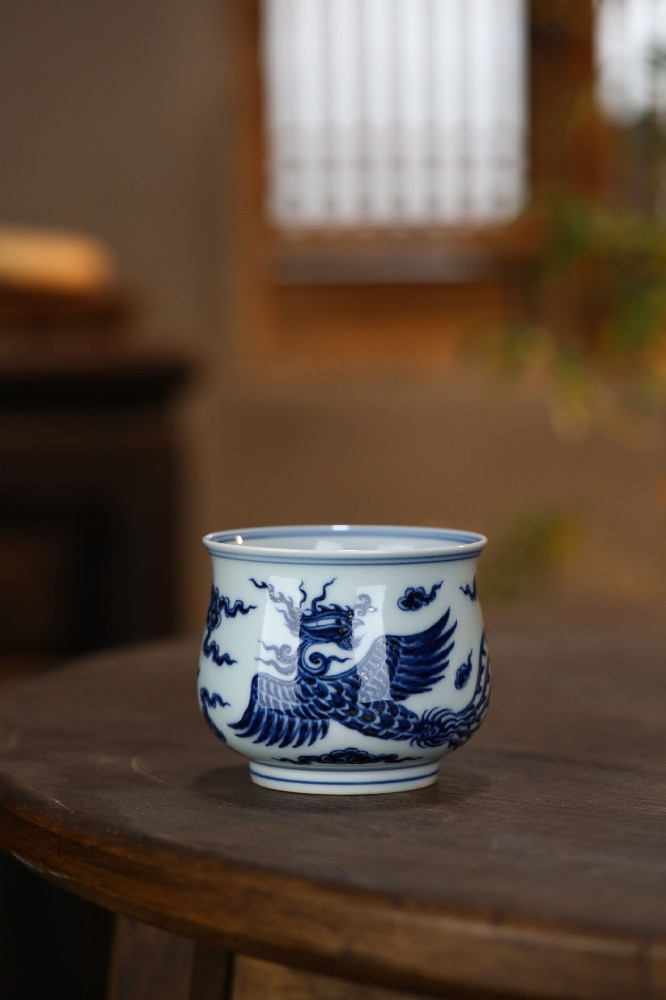 布一窑柴窑飞凤大炉式杯