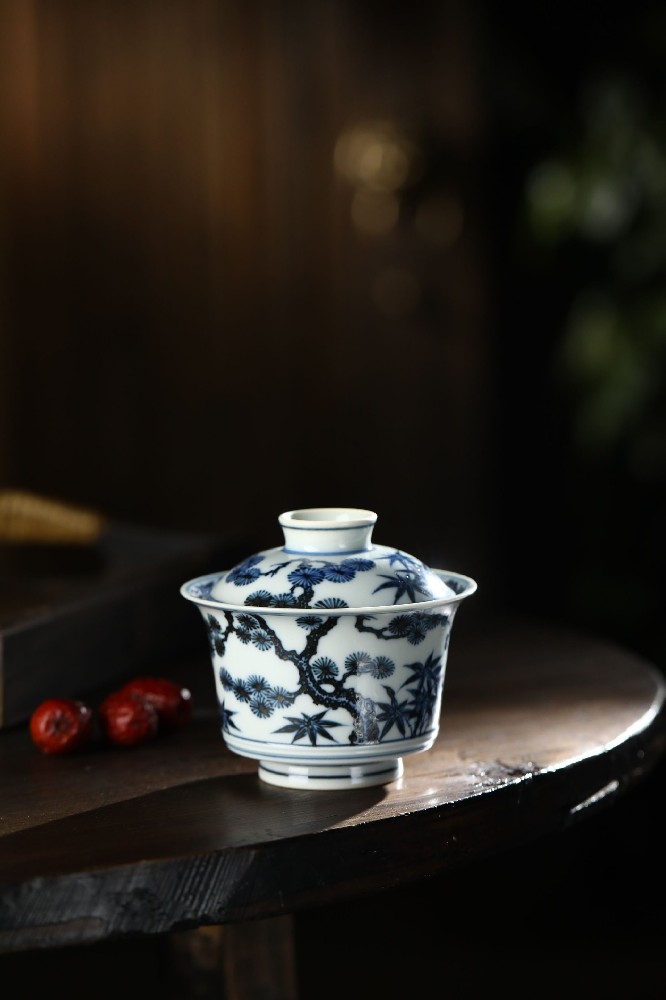 布一窑柴窑松竹梅小压手杯