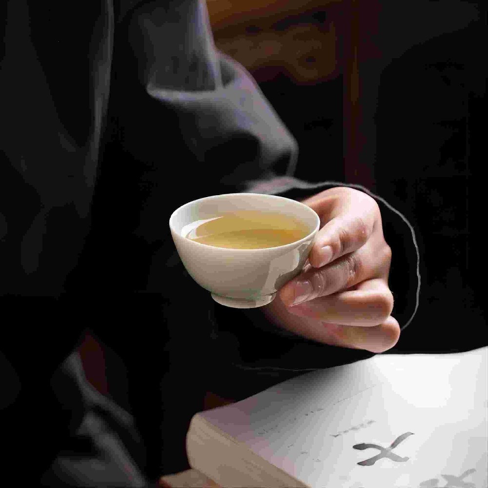 布一窑柴窑豆青釉小客杯