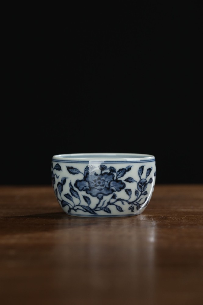 布一窑柴窑山茶花禅定杯
