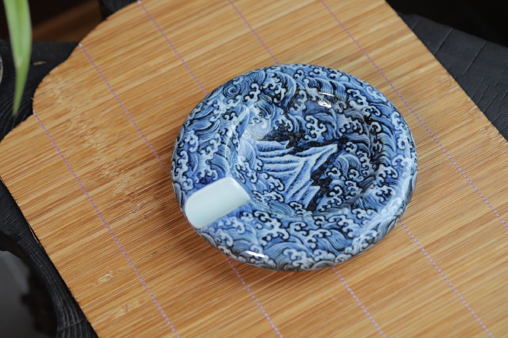 布一窑海水江崖雪茄缸