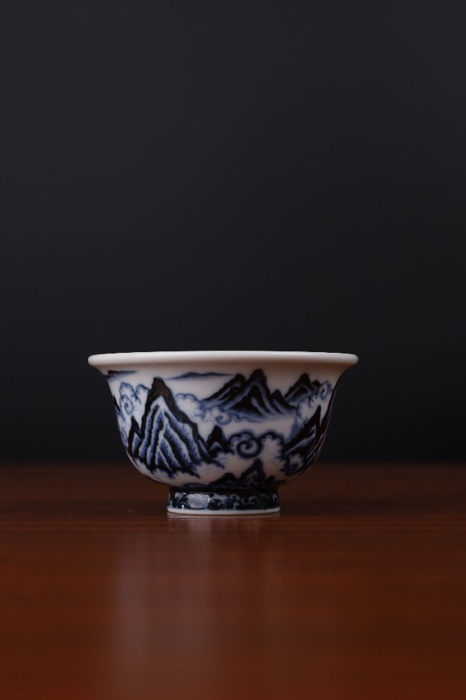 布一窑柴窑千里江山压手杯
